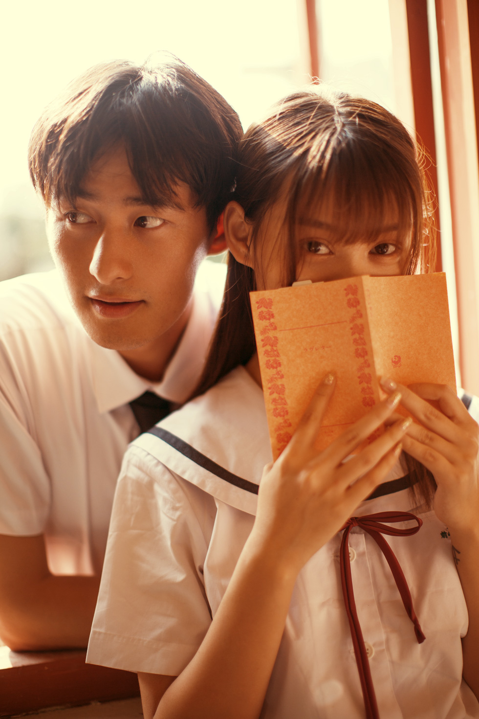 百褶裙，梔子花